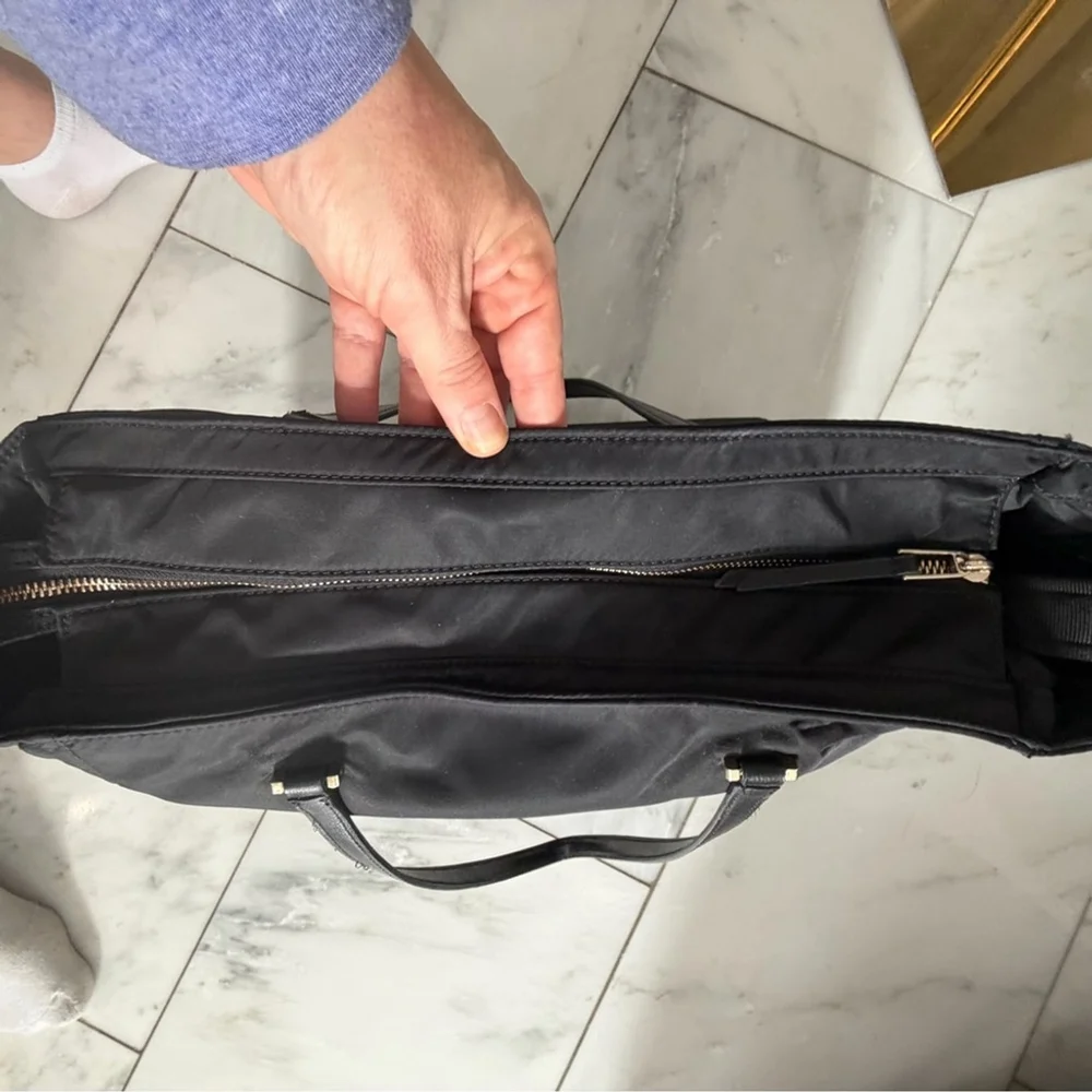 Kate Spade New York Women’s Designer Black Nylon Travel Tote Shoulder Weekender
